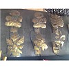 METAL FLORAL SHAPED WALL LIGHTS ASSORTMENT OF SHAPES AND SIZES - BRASS FINISH